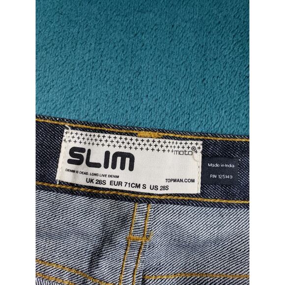 Topman Denim is Dead Jeans Size 28x30 Mens Blue Pants Stretch Slim Straight - Picture 4 of 14